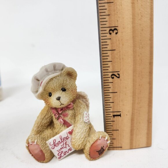 1994 Cherished Teddies 869074 "Sealed With Love" Boy Sitting With Letter Figurin - Picture 11 of 12